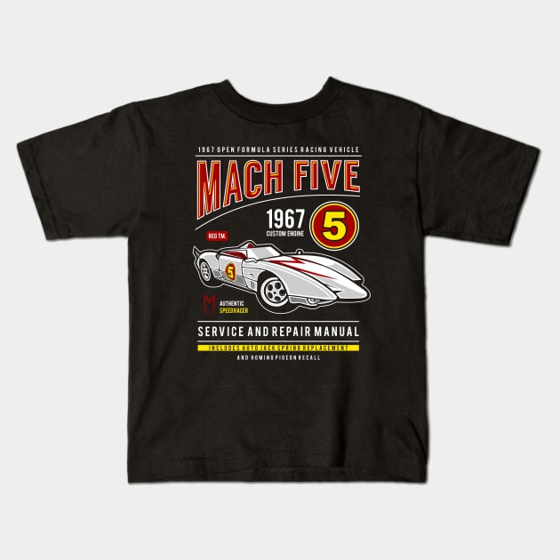 Mach 5 Kids T-Shirt by OniSide